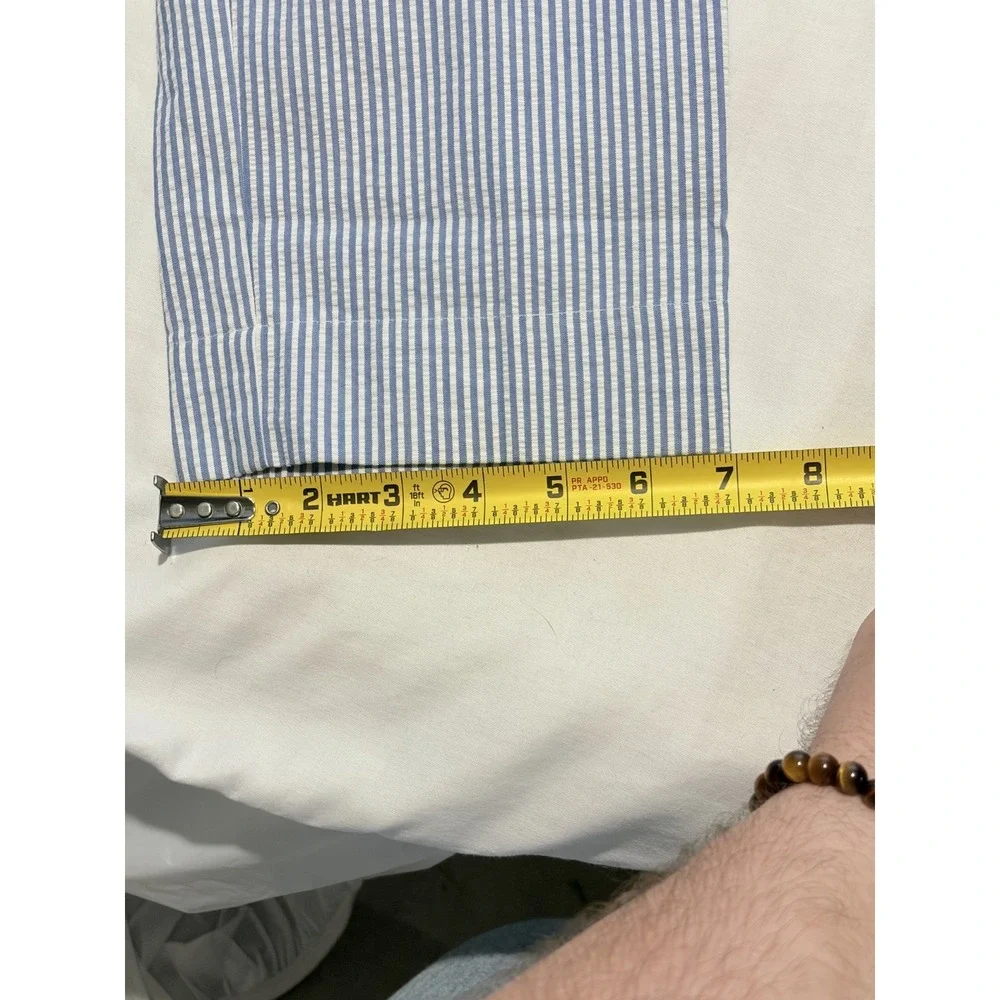 Polo Ralph Lauren Seersucker Pants Mens 36x34 Blue White Striped Skinny Leg Golf